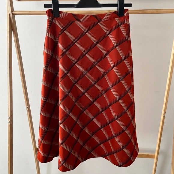 Vintage Plaid Midi Skirt - Picture 1 of 8